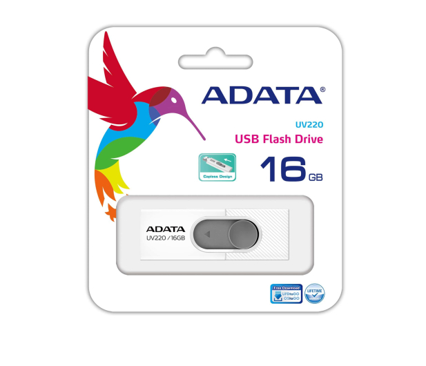 ADATA 16GB UV220 biało-szary - 425740 - zdjęcie 3